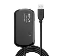 LINDY sistema de extensión profesional USB 2.0 12m Extension 4 Port Hub