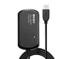 LINDY sistema de extensión profesional USB 2.0 12m Extension 4 Port Hub