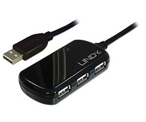 LINDY sistema de extensión profesional USB 2.0 8m Extension 4 Port Hub