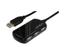 Lindy USB 2.0 Pro extensión activa + hub, 8 metros