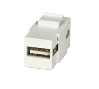 Lindy USB A to A Keystone - Módulos de Conectores de Red (Blanco, USB A to A, USB A to A)