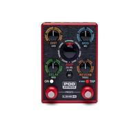 Line 6 POD Express, pedal procesador de amplificadores y efectos para guitarra con 7 modelos de amplificadores, 16 modelos de efectos, 21 presets y controles simples, ligero, compacto y portátil