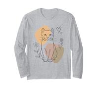 Line Art American Curl Minimalist Manga Larga