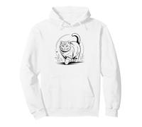Line Art American Curl Minimalist Sudadera con Capucha