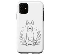 Line Art Basenji Minimalist Barkless Dog Carcasa para iPhone 11