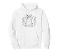 Line Art Cavalier King Charles Spaniel Minimalist Sudadera con Capucha
