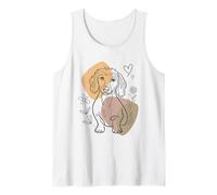 Line Art Chinese Crested Dog Minimalist Crestie Camiseta sin Mangas