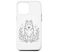Line Art Collie Minimalist Collies Carcasa para iPhone 12 Pro MAX