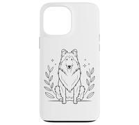 Line Art Collie Minimalist Collies Carcasa para iPhone 13 Pro MAX