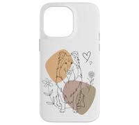 Line Art Collie Minimalist Collies Carcasa para iPhone 14 Pro MAX