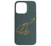 Line Art Cottagecore Goblincore Frog atrapa libélula Carcasa para iPhone 15 Pro Max