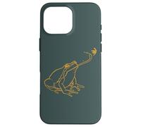 Line Art Cottagecore Goblincore Frog atrapa libélula Carcasa para iPhone 16 Pro Max