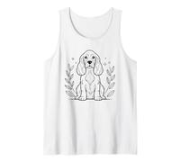 Line Art English Cocker Spaniel Minimalist Camiseta sin Mangas