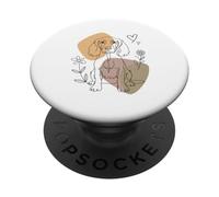 Line Art English Springer Spaniel Minimalist PopSockets PopGrip Adhesivo