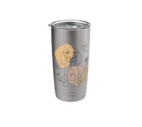 Line Art English Springer Spaniel Minimalist Vaso térmico de acero inoxidable de doble pared