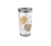 Line Art English Springer Spaniel Minimalist Vaso térmico de acero inoxidable de doble pared