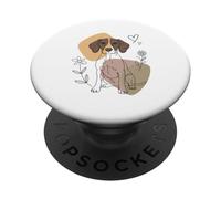 Line Art German Shorthaired Pointer Minimalist GSP PopSockets PopGrip Adhesivo