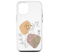 Line Art Golden Retriever Minimalist GR Goldie Carcasa para iPhone 12/12 Pro