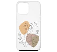 Line Art Golden Retriever Minimalist GR Goldie Carcasa para iPhone 12 Pro MAX