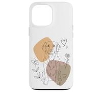 Line Art Golden Retriever Minimalist GR Goldie Carcasa para iPhone 13 Pro MAX