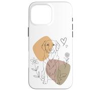 Line Art Golden Retriever Minimalist GR Goldie Carcasa para iPhone 16 Pro MAX