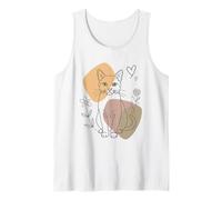 Line Art Havana Brown Cat Minimalist Camiseta sin Mangas
