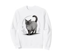 Line Art Havana Brown Cat Minimalist Sudadera