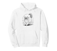 Line Art Himalayan Cat Minimalist Sudadera con Capucha
