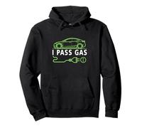 Line Art I Pass Gas Electric Car I Love Evs Vehículo eléctrico Sudadera con Capucha