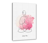 Line Art - Lienzo decorativo minimalista moderno para pared, decoración de spa, spa, zen, relajación espiritual, meditación, símbolo de yoga (SKU1,40 x 60 cm), enmarcado (lienzo envuelto)