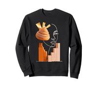 Line Art Mujer Pasta Choux Horneado Pasteles Panadera Sudadera