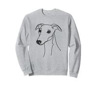 Line Art Papá Mamá Perro - Galgo Sudadera