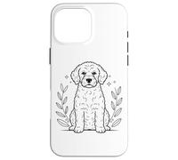 Line Art Portuguese Water Dog Minimalist Portie Carcasa para iPhone 16 Pro MAX