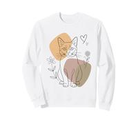 Line Art Russian Blue Cat Minimalist Russian Blues Maltese Sudadera