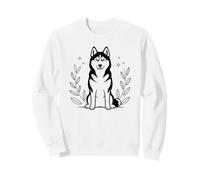 Line Art Siberian Husky Minimalist Huskies Sudadera