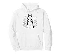 Line Art Siberian Husky Minimalist Huskies Sudadera con Capucha
