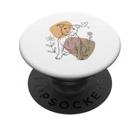 Line Art Staffordshire Bull Terrier Minimalist Staffy PopSockets PopGrip Adhesivo