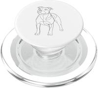 Line Art Staffordshire Bull Terrier Staffy Terriers PopSockets PopGrip para MagSafe