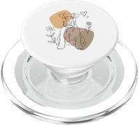 Line Art Welsh Terrier Minimalist Welshie PopSockets PopGrip para MagSafe