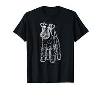 Line Art Wire Fox Terrier Wire Hair Fox Camiseta