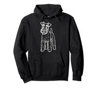 Line Art Wire Fox Terrier Wire Hair Fox Sudadera con Capucha