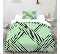 Line Background Funda Nórdica Algodon 2 Piezas 3D Impresa Minimalist Abstract Lines con Funda Almohada Single（135x200cm） 100% Microfibra Juego De Cama para para Niñosy Hombres