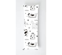 Line Cat Body Pillow Case Cover 50x135cm, Long Backrest Cushion Pillow Protector with Zipper, Decorative Bedding Pillowcase, Soft Body Pillow Cover for Couch Bedroom Black