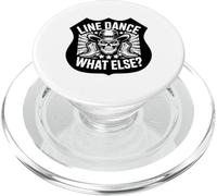 Line Dance Forever Cowboy Calavera Country Western PopSockets PopGrip para MagSafe