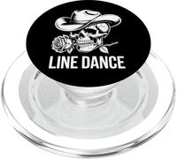 Line Dance Forever Cowboy Calavera Country Western PopSockets PopGrip para MagSafe