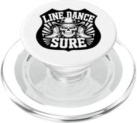 Line Dance Forever Cowboy Calavera Country Western PopSockets PopGrip para MagSafe