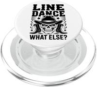 Line Dance What Else? Country Western Calavera Cowboy PopSockets PopGrip para MagSafe