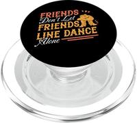 Line Dance with Friends Bailarina Cowboy Humor Country Boots PopSockets PopGrip para MagSafe