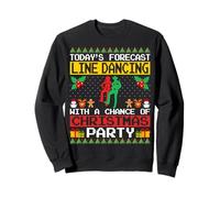 Line Dancing Christmas Party Line Dancer Xmas Ugly Style Sudadera