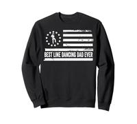 Line Dancing Country Music Line Bailarín Bandera Estadounidense Sudadera
